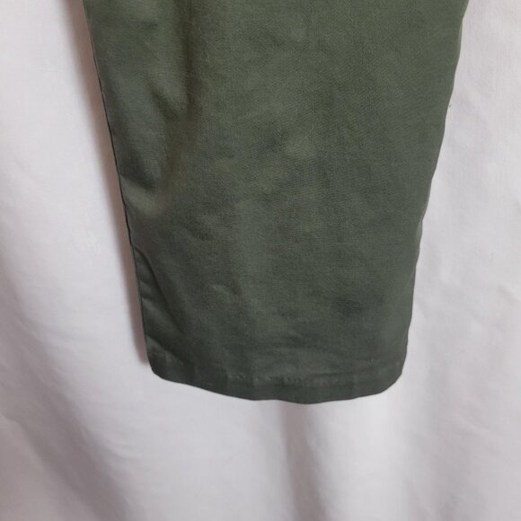 Lee Pants Dark Green Wrinkle Free sz 8 Short Women's Casual Business classic EUC - Picture 3 of 10